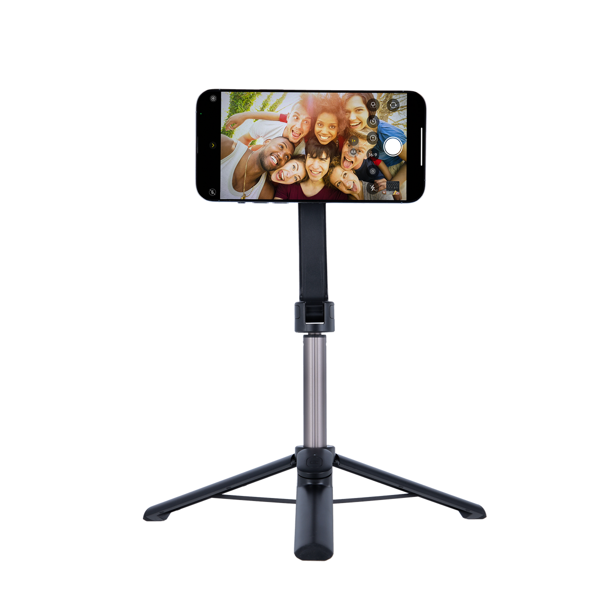 Magnetic smartphone selfie tripod